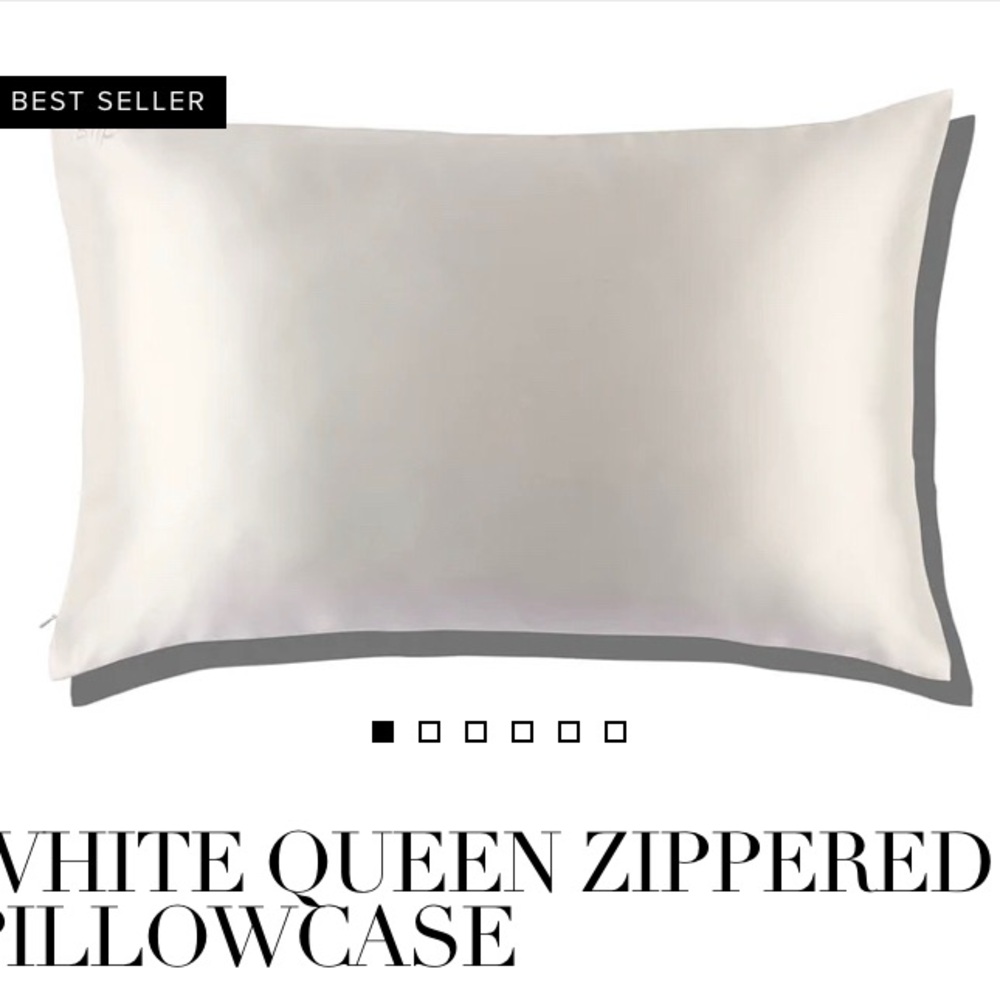 - NIB Slip Silk- - WHITE QUEEN ZIPPERED PILLOWCASE